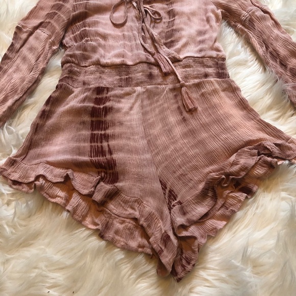 Long sleeve, tie dye romper - Picture 4 of 4